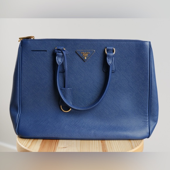 🔵 Large PRADA Galleria Saffiano Bluette - Picture 2 of 12